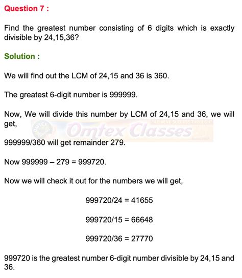 Find the greatest six digit number that is exactly divisible by.